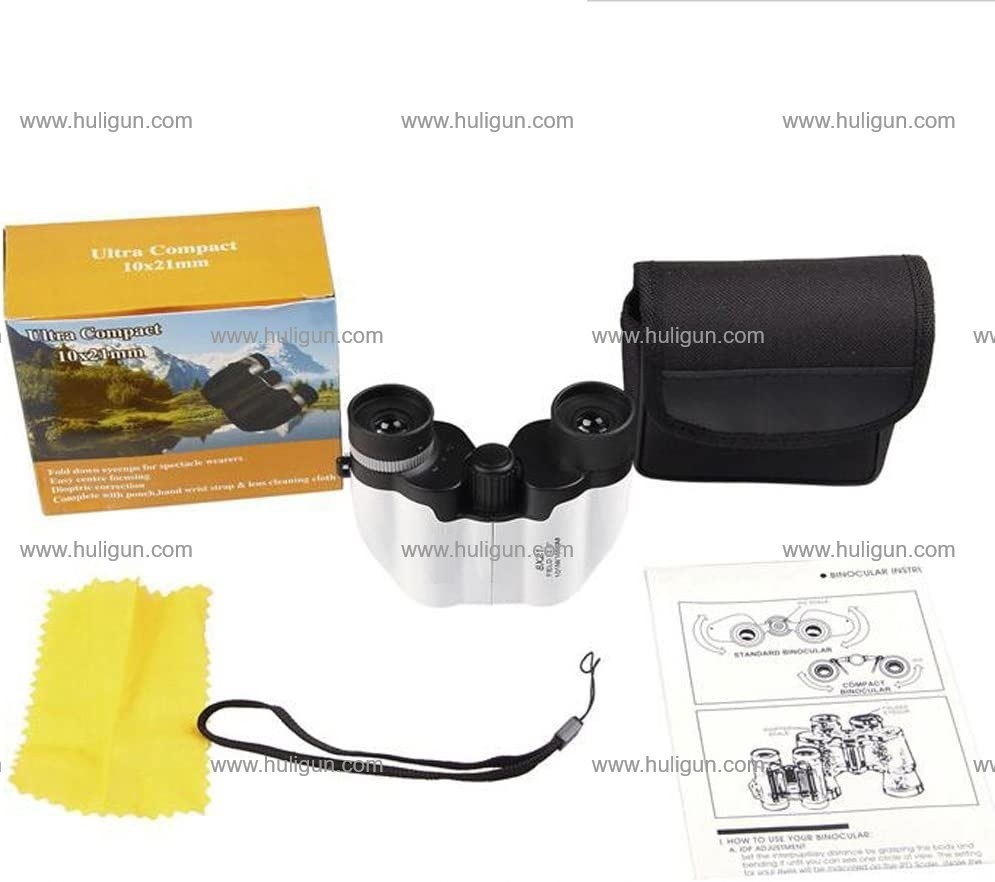 8x21 Reverse Porro Binoculars (Compact & Pocket Sized) - Huligun.com